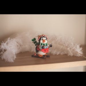 Skiing Penguin Ornament